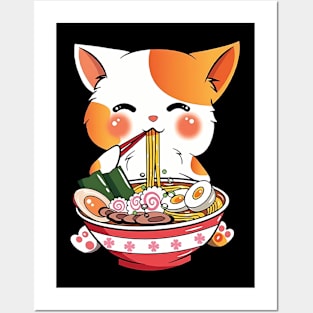 Cat Ramen Posters and Art